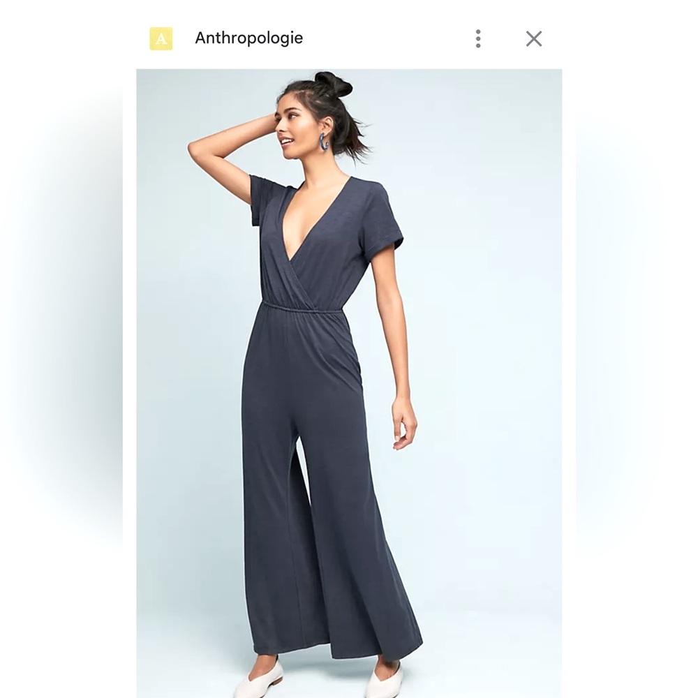 Navy cotton jumpsuit